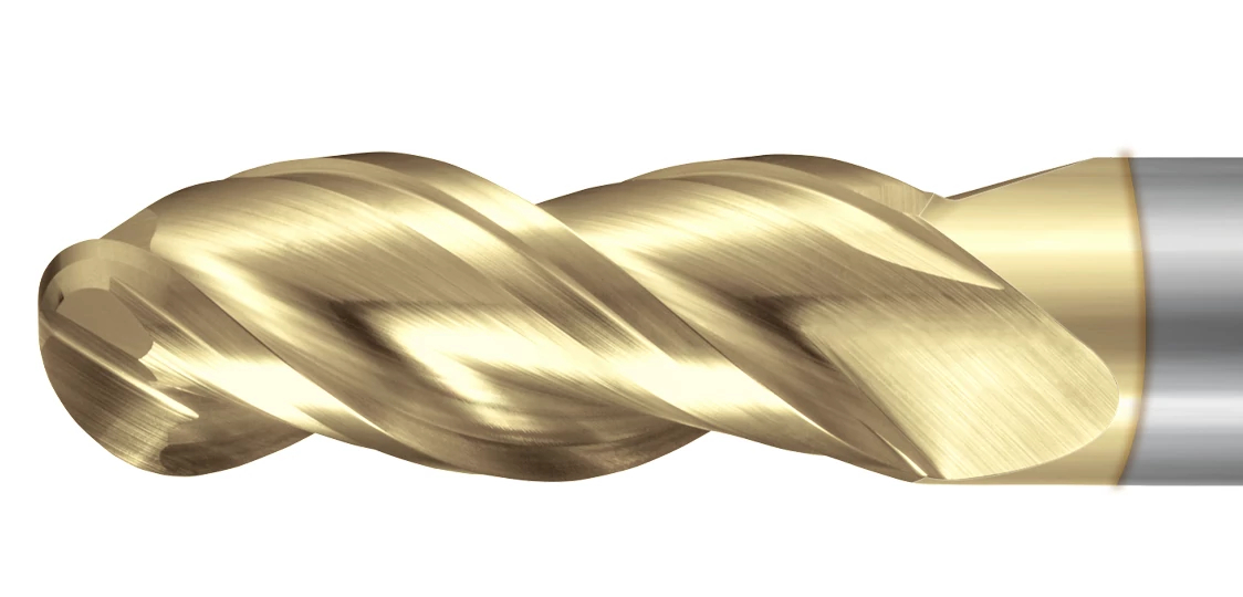 Helical 3-flute aluminum endmill
