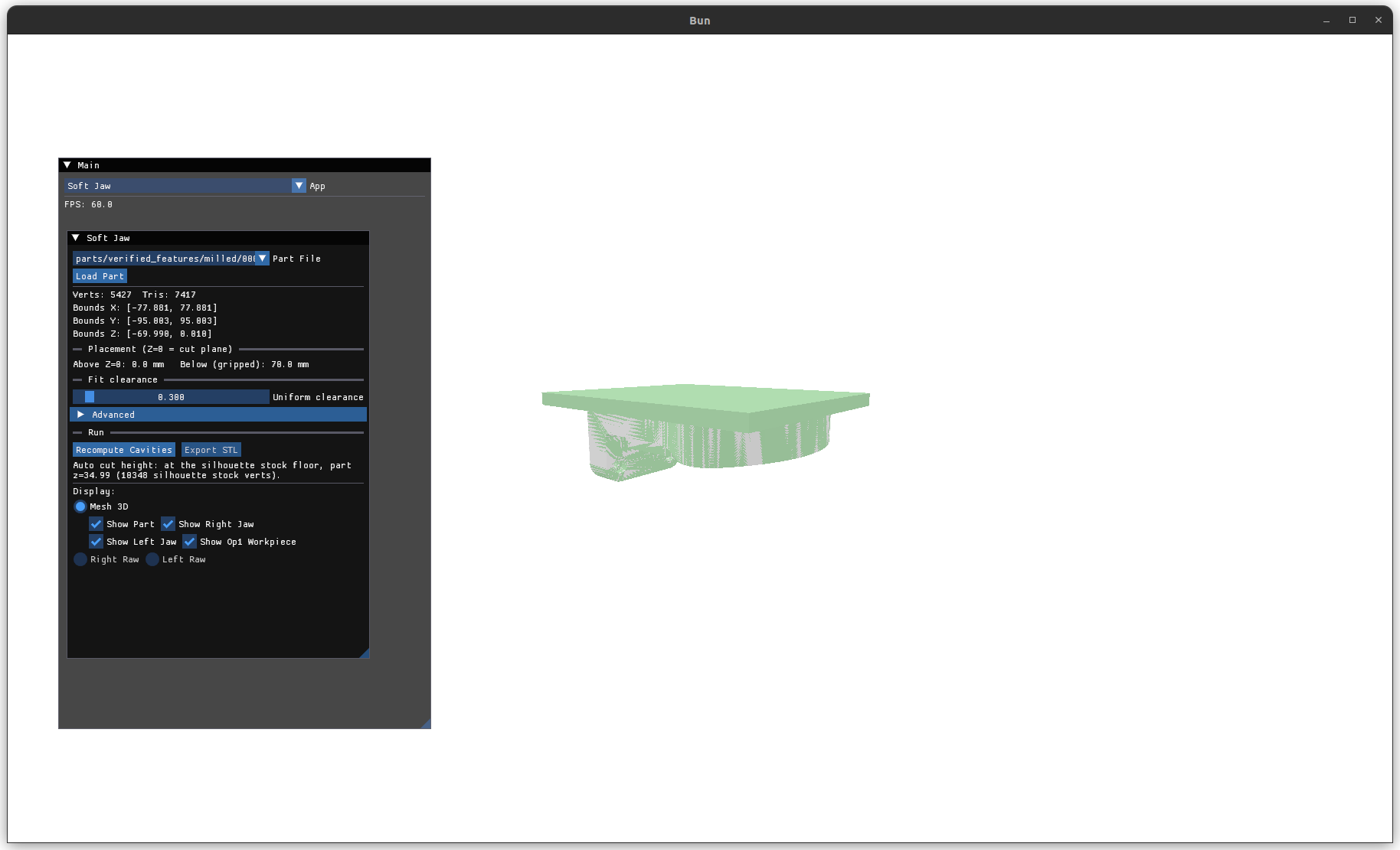 Part with the op1 workpiece overlaid